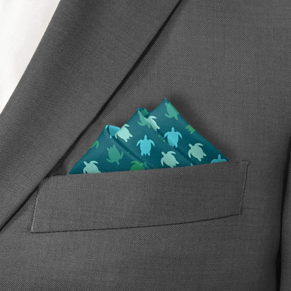 Sophisticated Coordinated Animal Motif Nautical Pocket Square