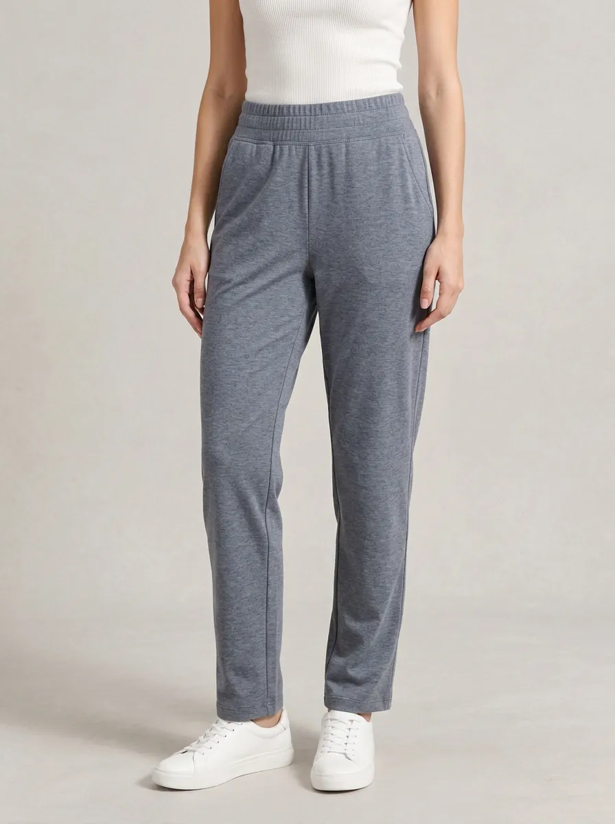 Women's Elastic Waist Jogger Pants in Grey