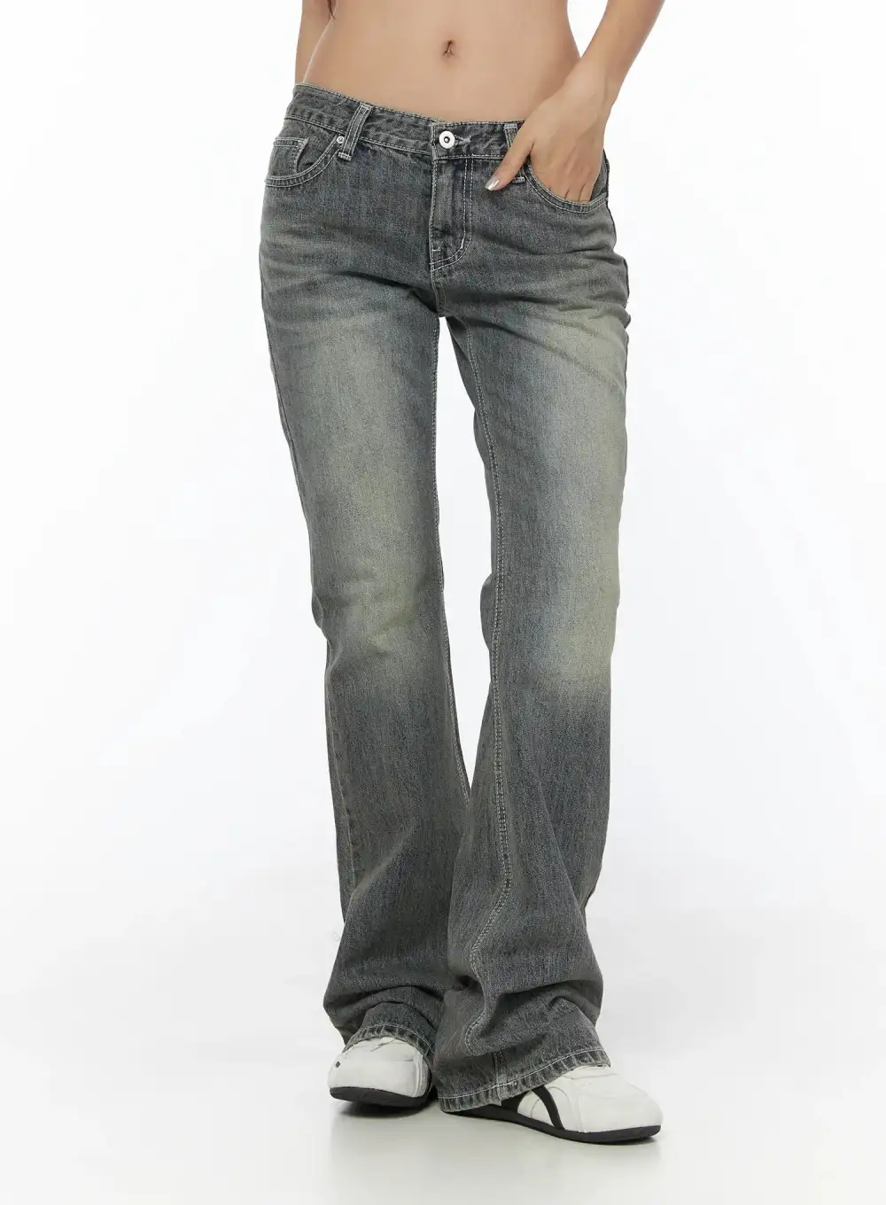 Regular-Fit Low-Rise Bootcut Jeans