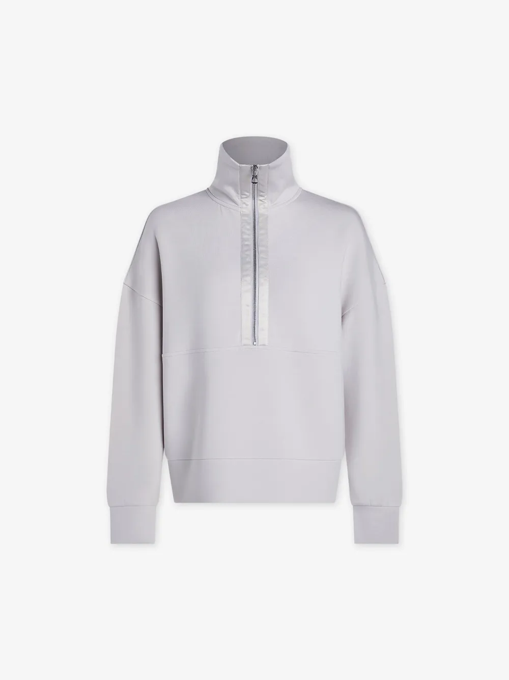 Chic Quarter-Zip Wide-Collar Loose Sweatshirt