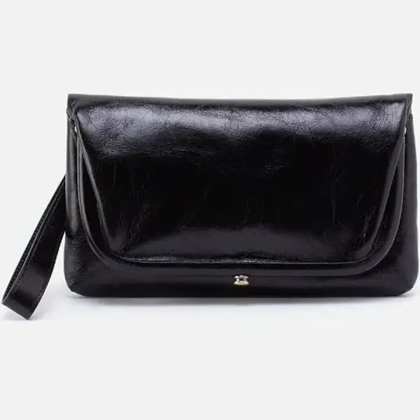 Slouchy Faux Leather Zip Card Holder Wallet