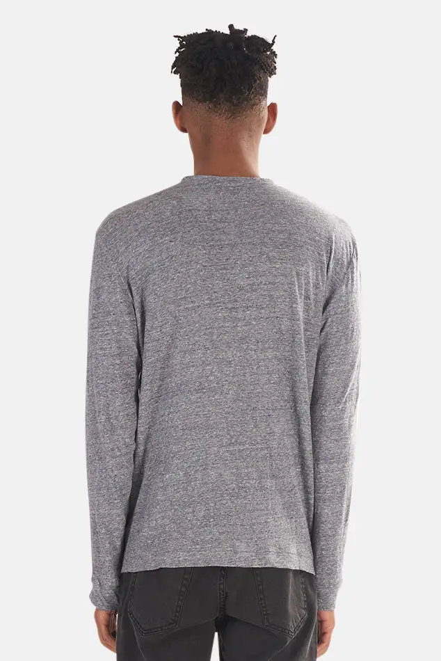 Refined Long Sleeve Henley Cotton T-Shirt
