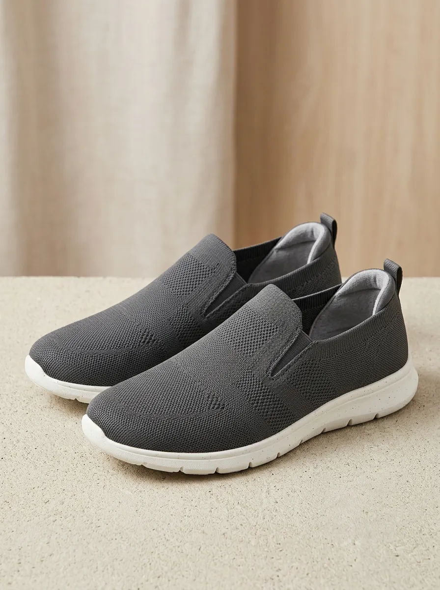 Streetwear Knit Knitted Design Men's Stretch Canvas Shoes