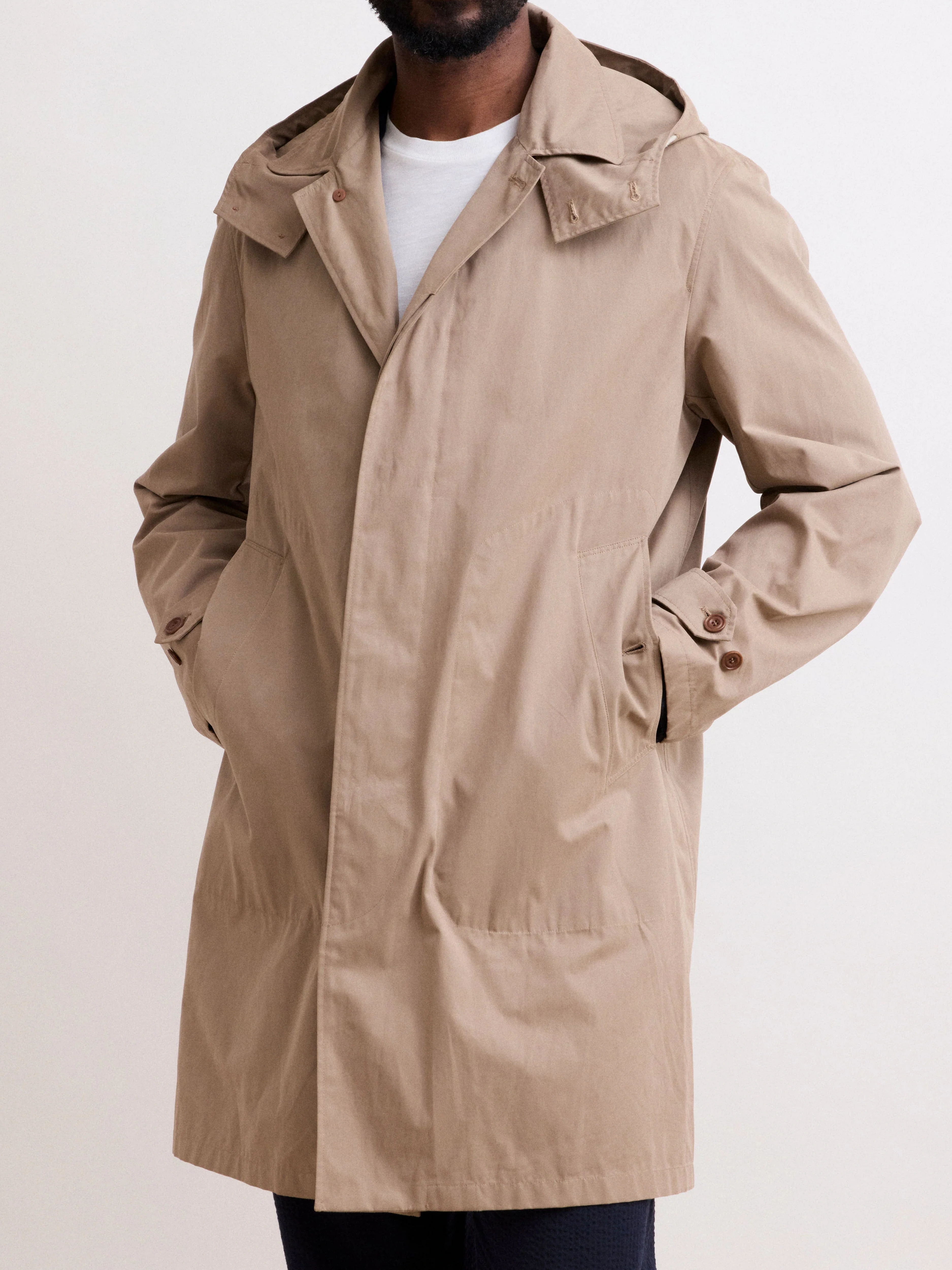 Casual Style Men's Beige Coat