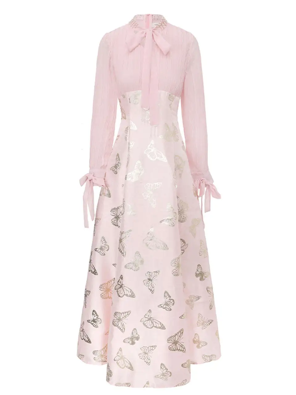 Chiffon Bow Butterfly Maxi Dress