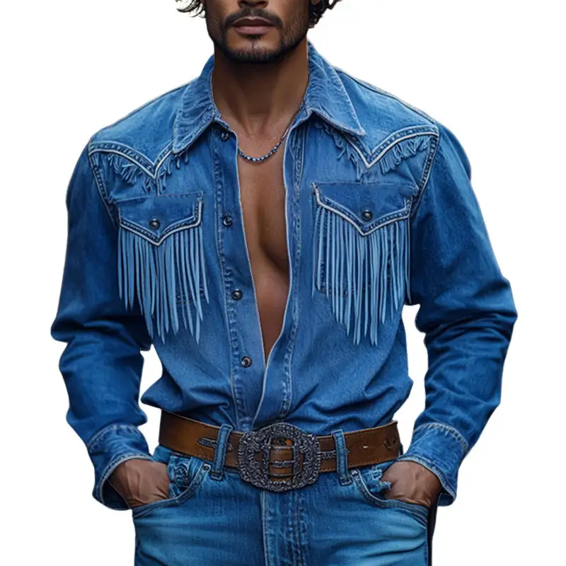 Relaxed Button Denim Shirt