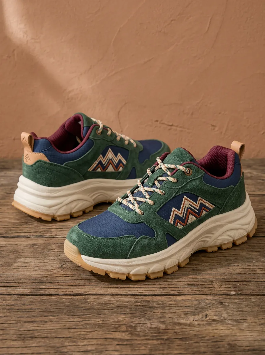 Women's Motion Outdoor Hiking Lover Mountain Pattern Printed Sneakers