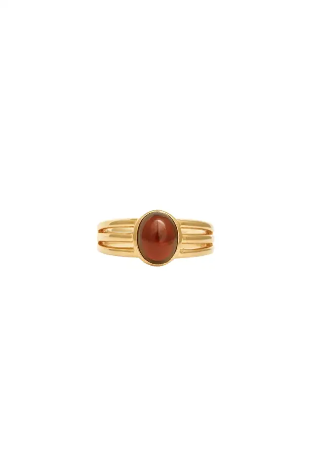 Garnet Star Ring