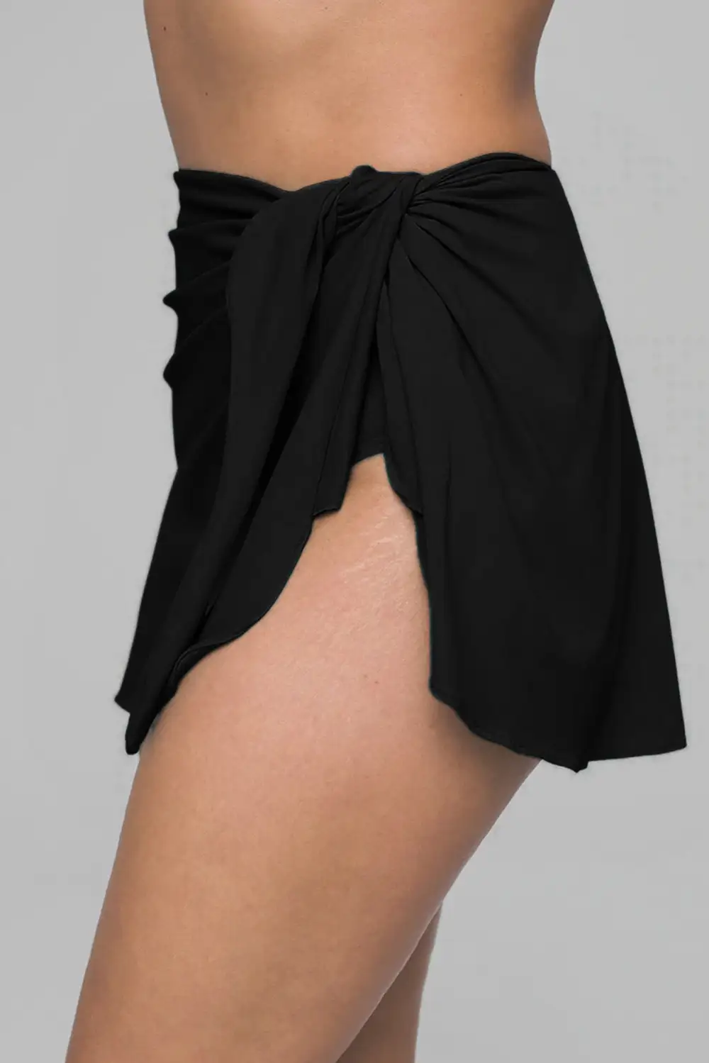Swimwear High Waist Swim Bottom with Sarong