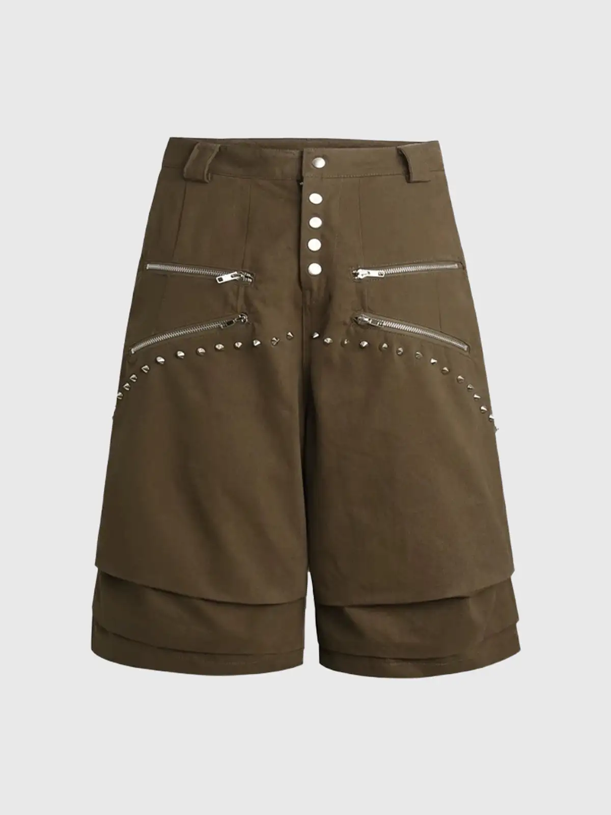 Everyday Zipper-Detail Shorts