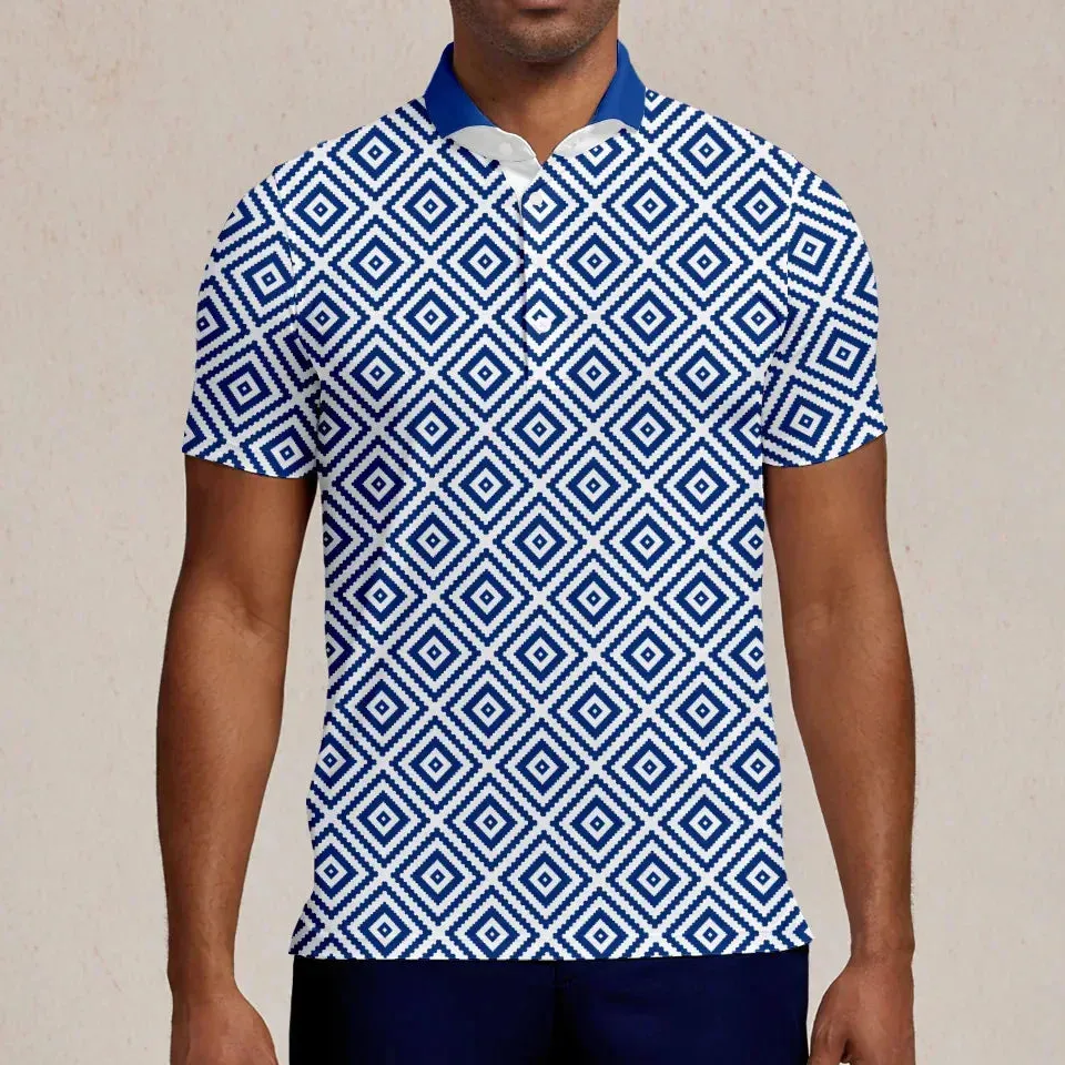Short Sleeve Button Up Polo Shirt