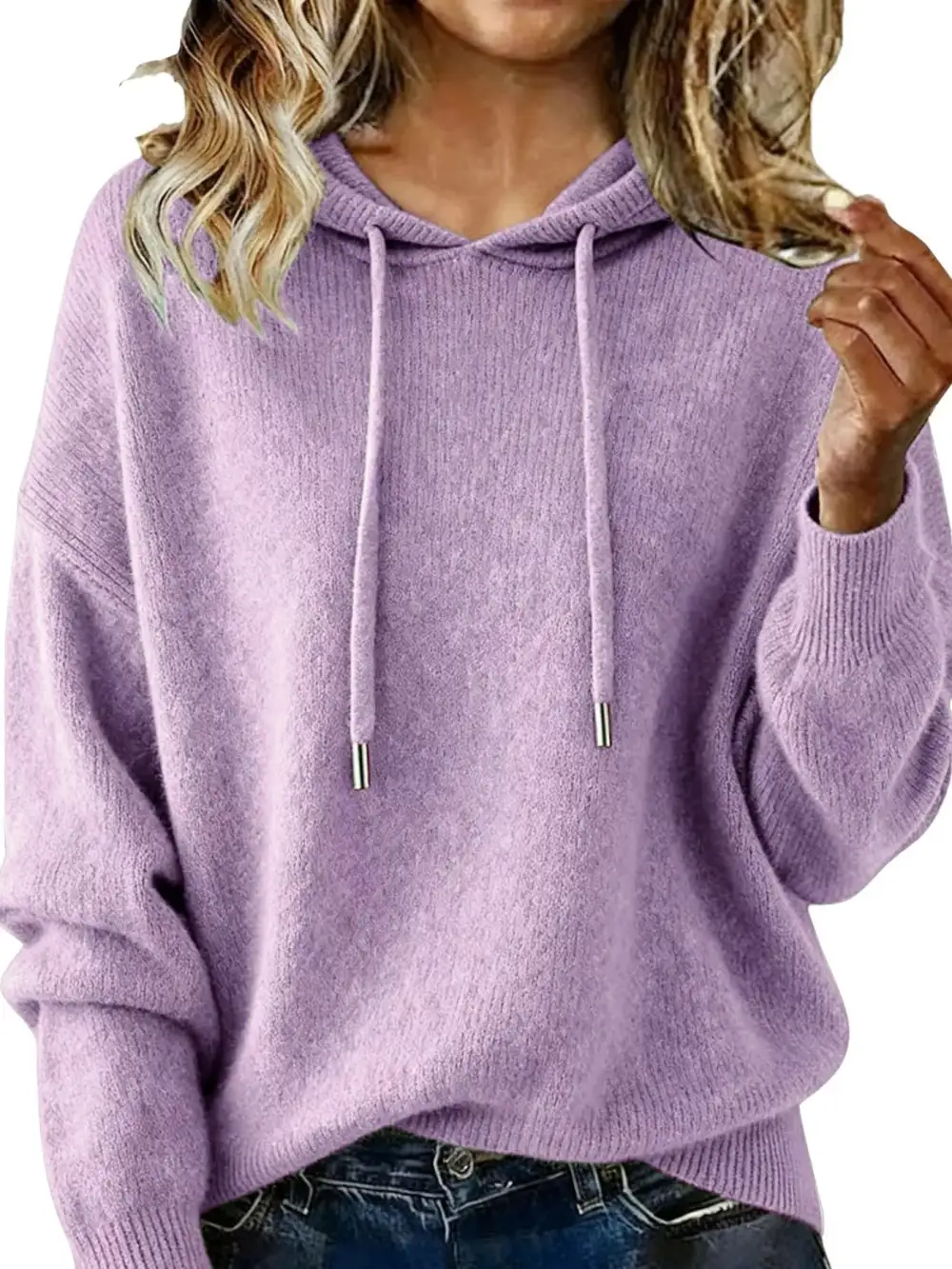 Modern Drawstring Long Sleeve Sweater