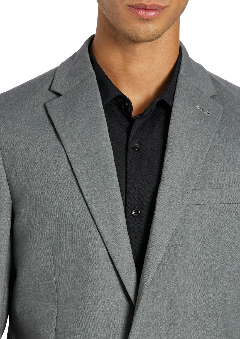 Men's Basic Temperament Navy Blue Suit