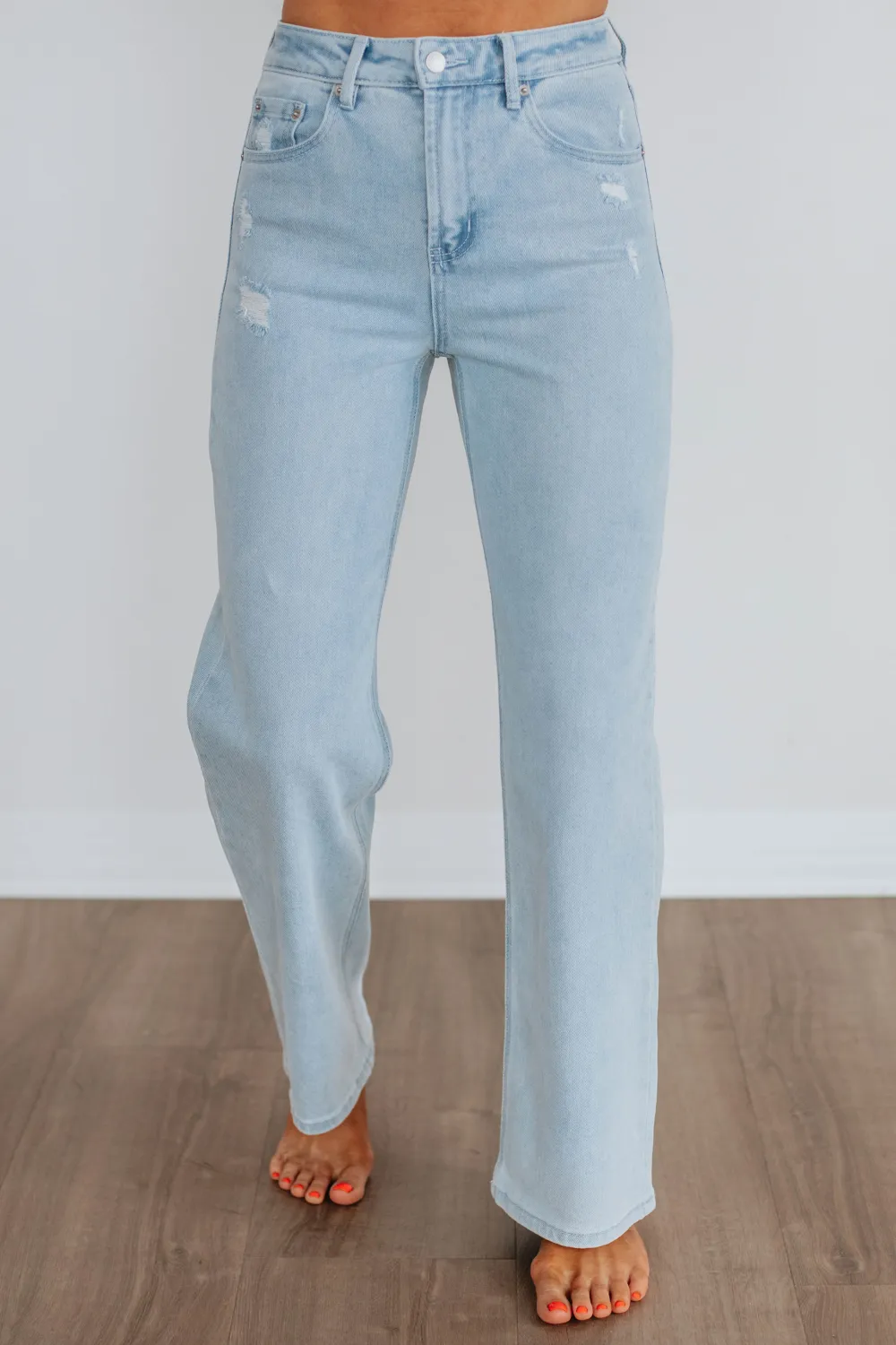 Stretch Ultra High Rise Straight Jeans