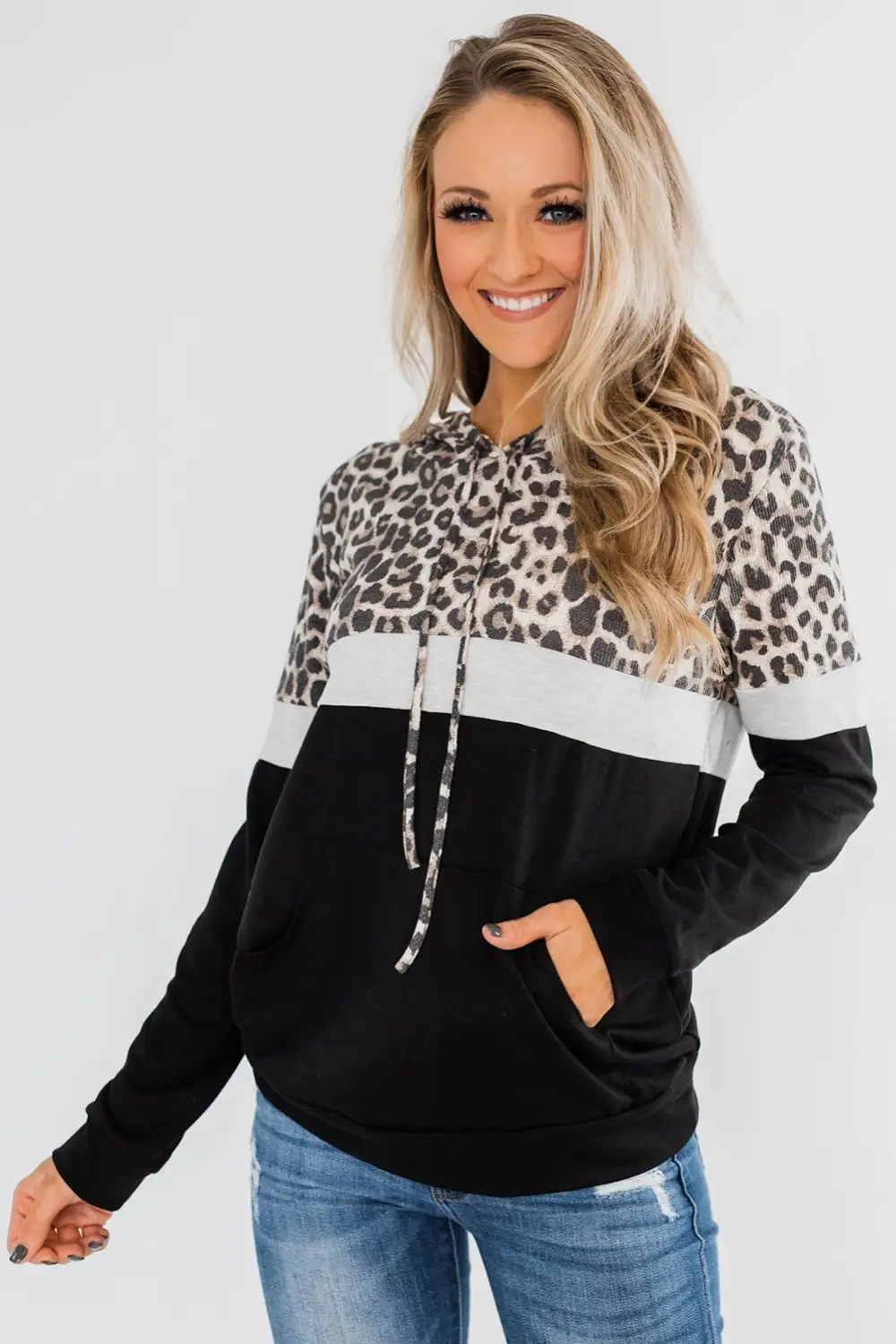 Into Jungle Color Block Hoodie