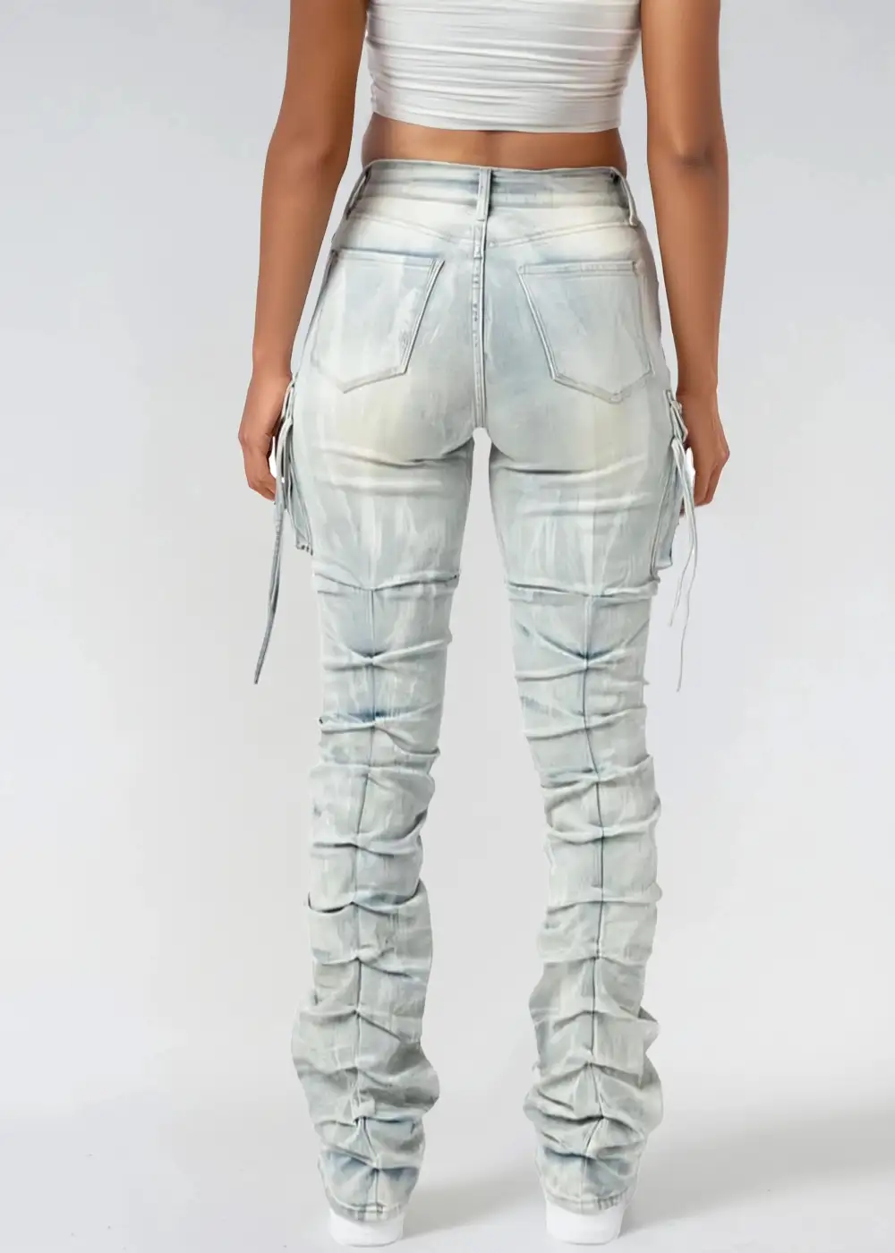 Relaxed-Fit Stacked Cargo Jeans