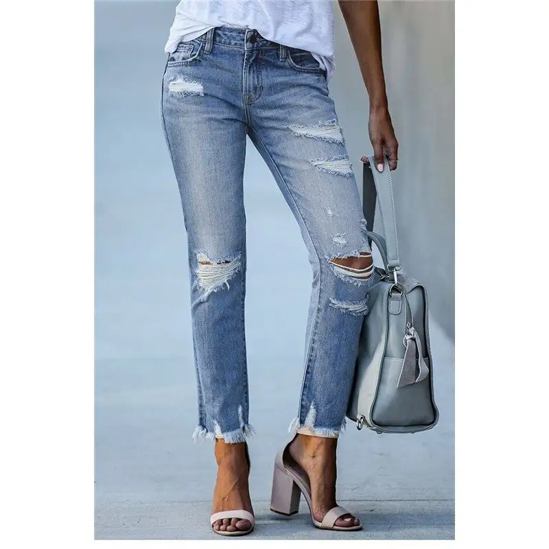 Women's Slim Fit Distressed Jeans