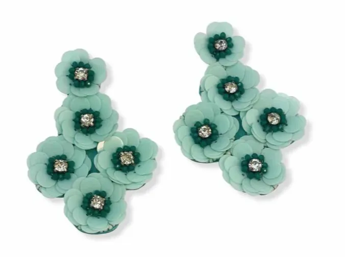 Statement Earrings  Mint