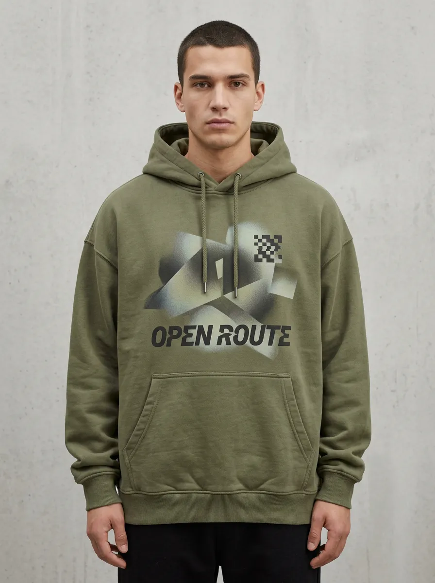 Modern Checkerboard Men's Graphic Hoodie
