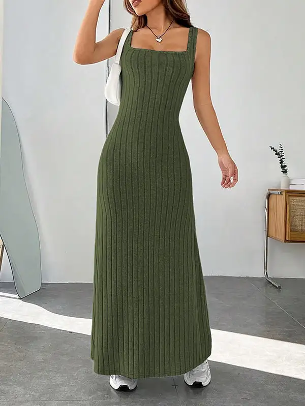 Loose Spaghetti Neck Maxi Dress