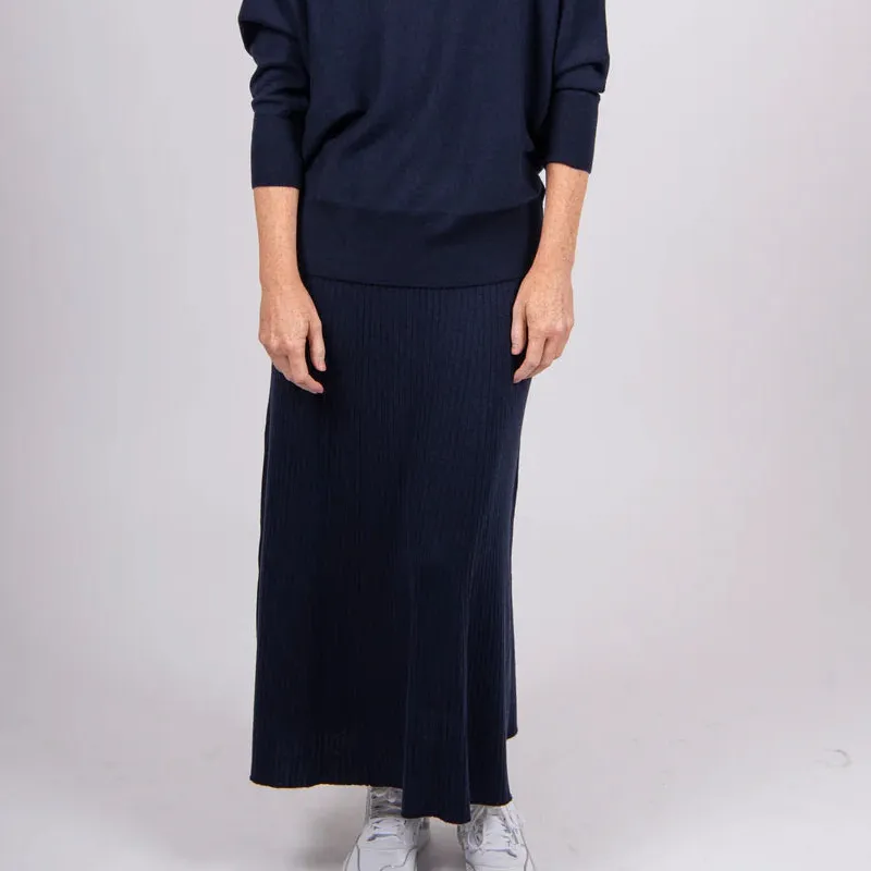 Flared Hem Knit Skirt