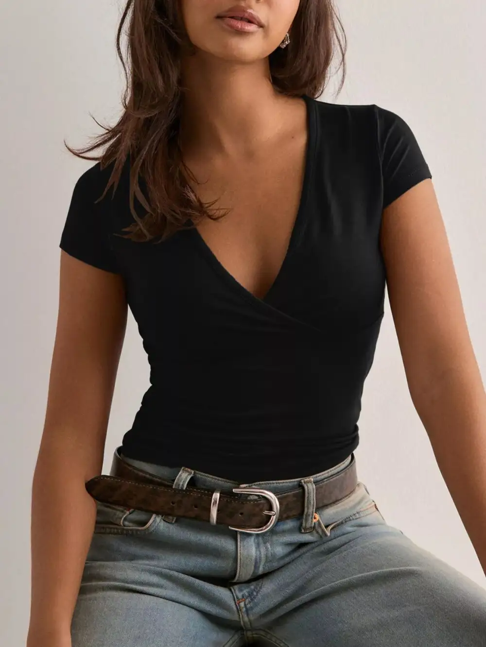 Clean-Lined Refined Short-Sleeve T-Shirt