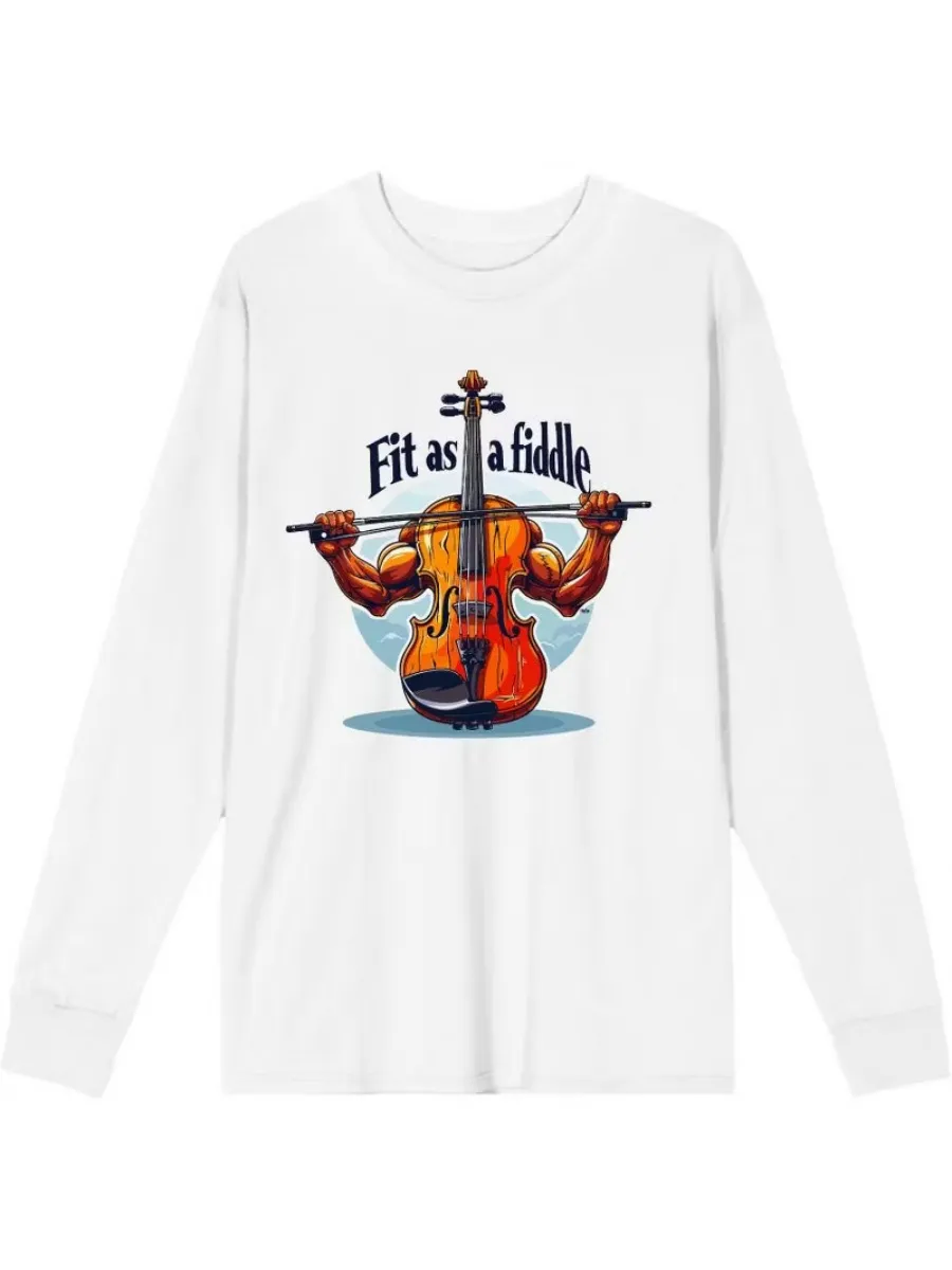 Violin Graphic Long Sleeve T-Shirt