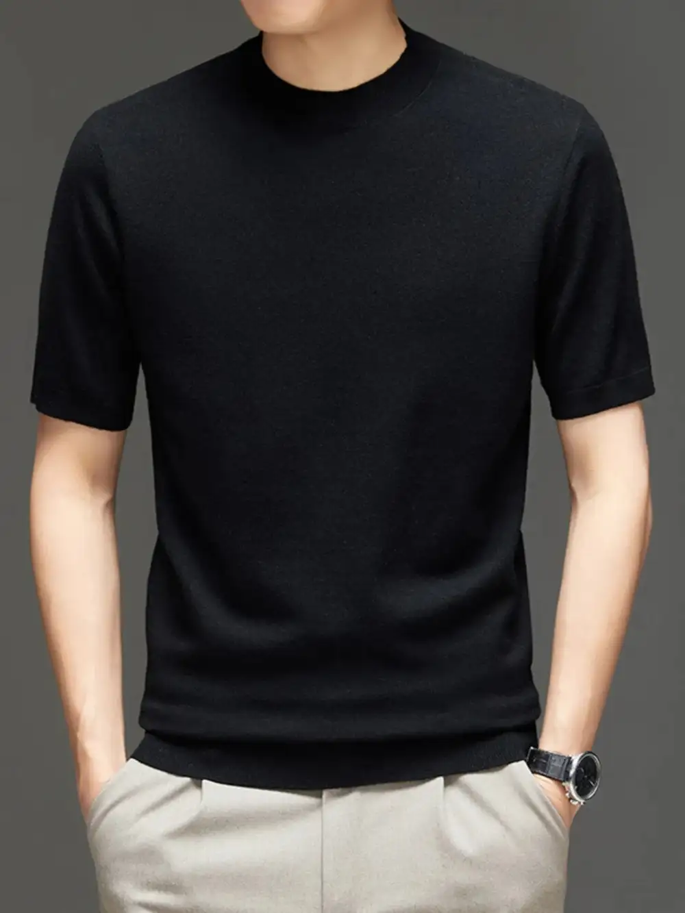 Round Neck Short Sleeve Top T-Shirt