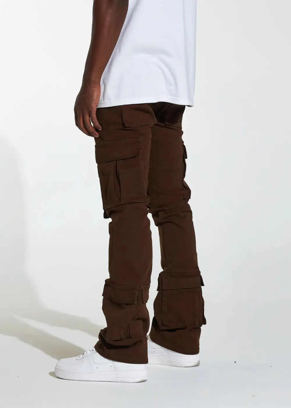 Distressed Stacked Cargo Pants