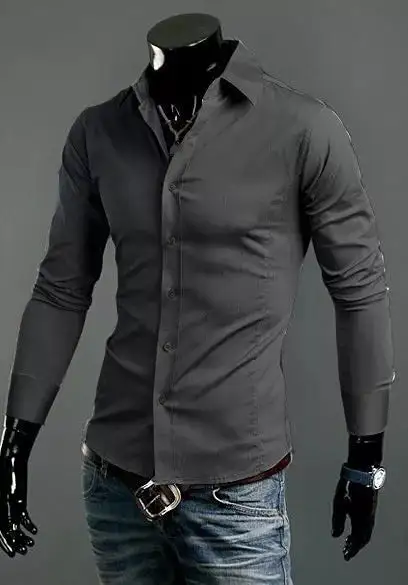 Long Sleeve Slim Fit Business Casual Shirt