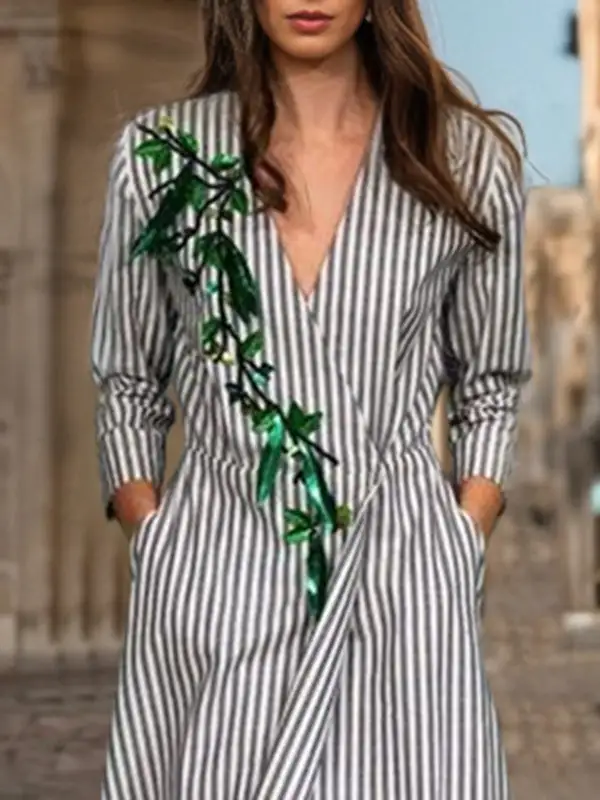 Neck Shirt Maxi Dress