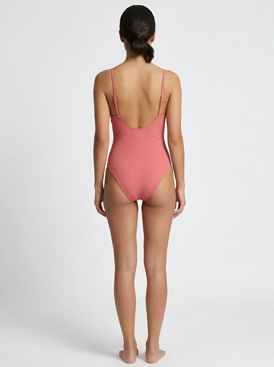 Tropical Ribbed Texture Style Women's Swimsuit Set