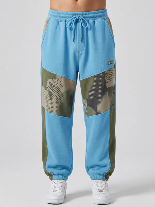 Unisex Camo Geometry Street Sweatpants