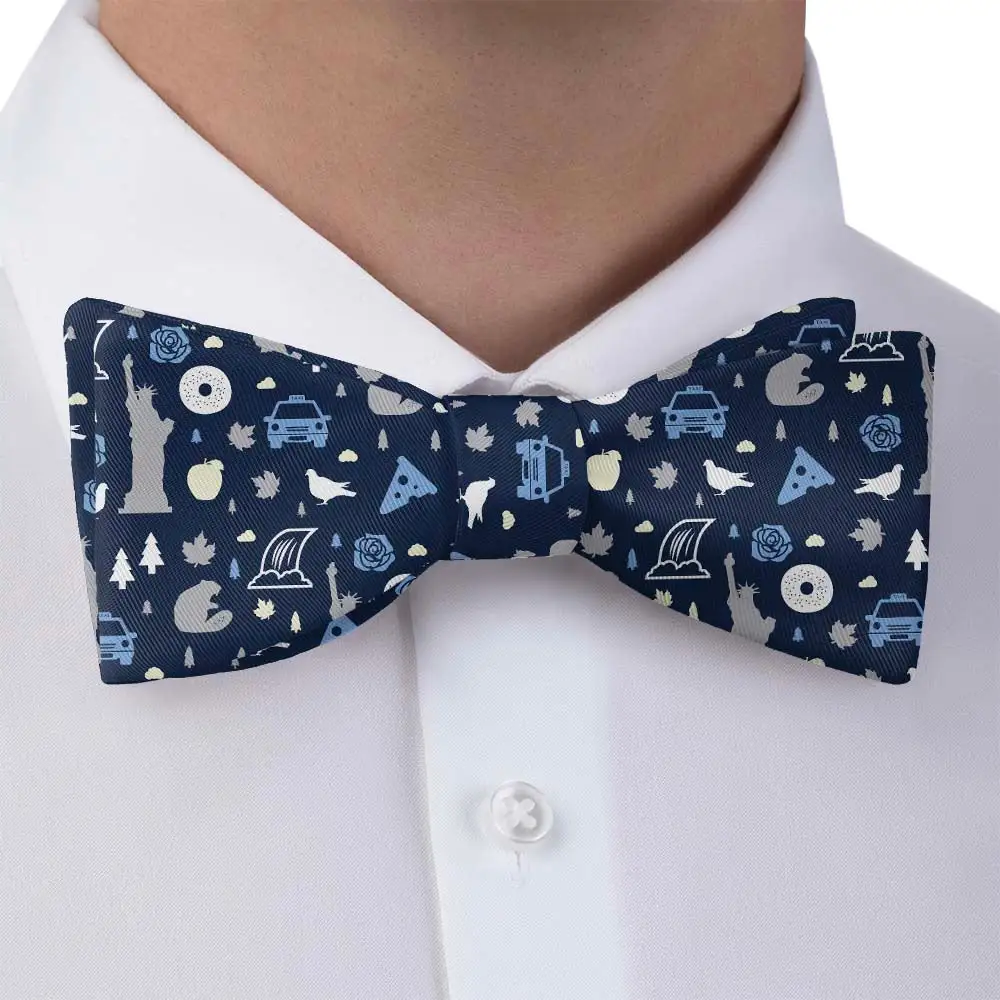 Refined Pizza Heritage Motif Bow Tie