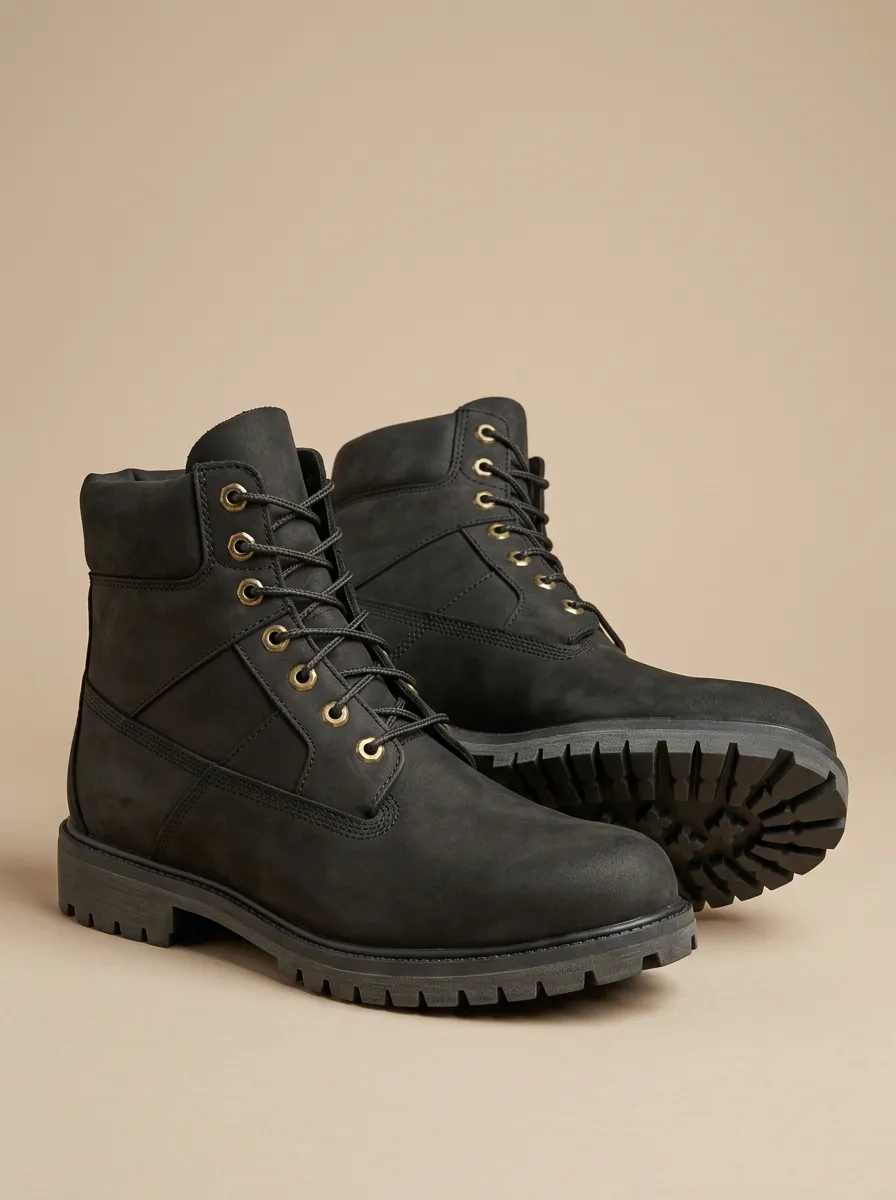 Unisex Modern Minimalist Print Work Boots