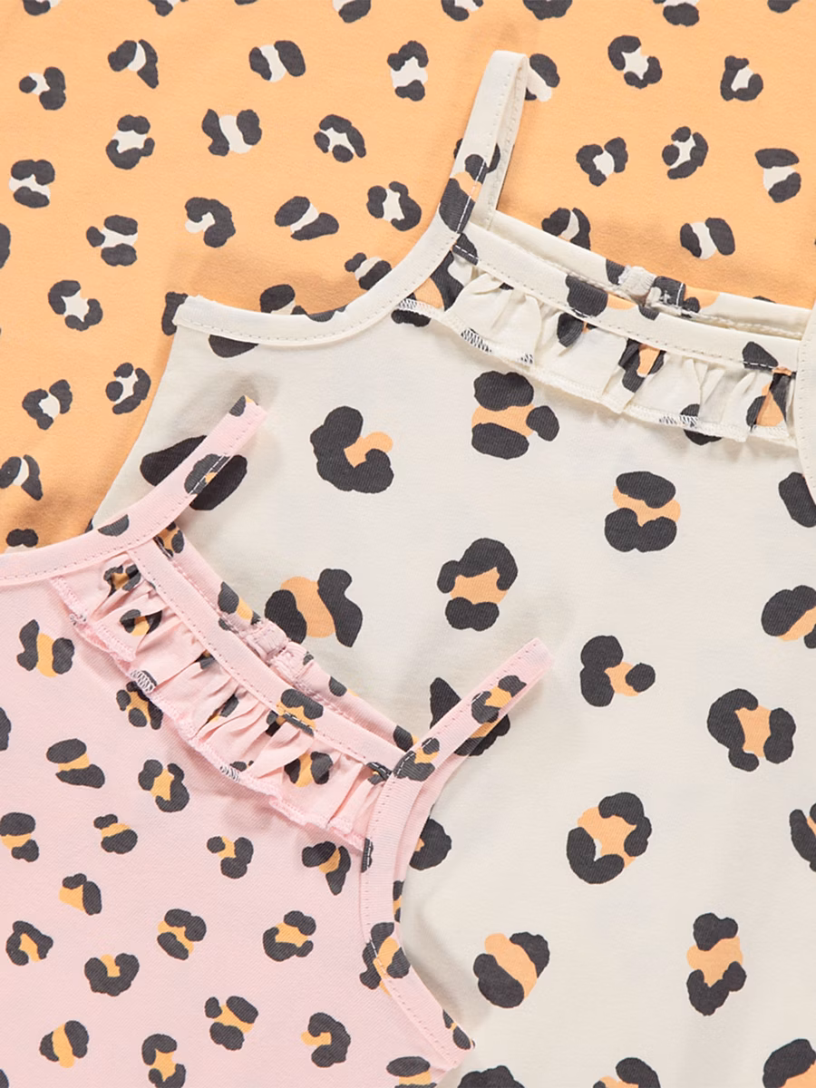 Animal Print Sleeveless Romper 3 Pack detail 1
