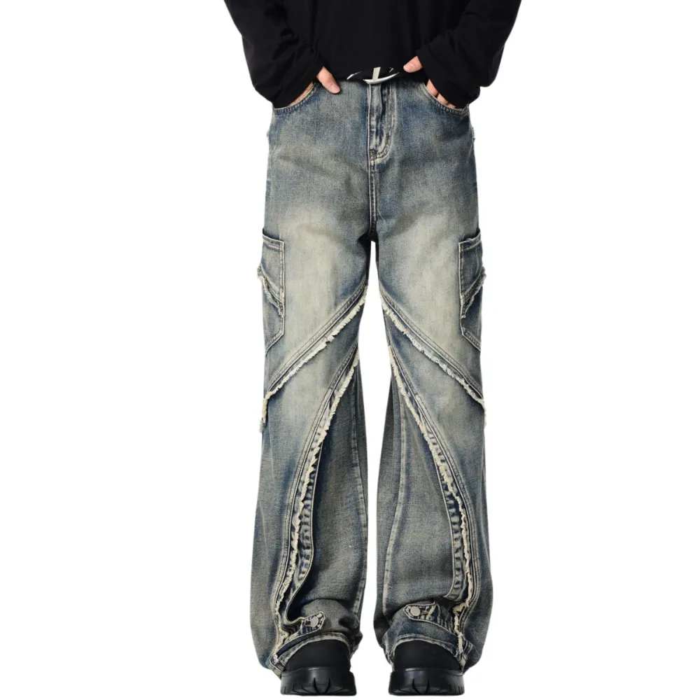Patchwork Denim Jeans