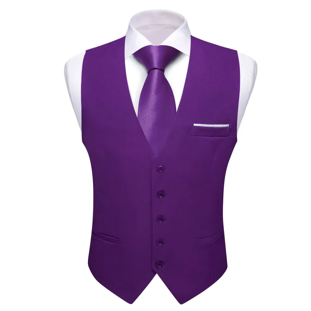 Solid V Neck Business Dress Vest