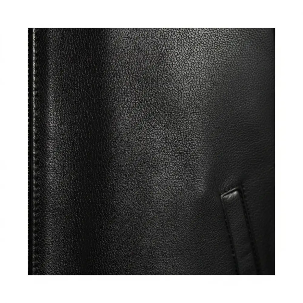 Rugged Leather Biker Bomber Motorcycle Jacket