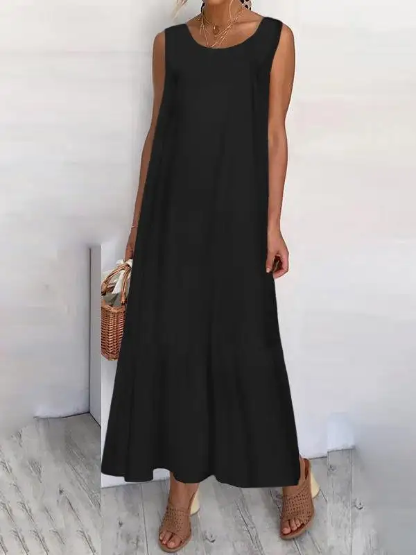 Loose Through Neck Maxi Dress