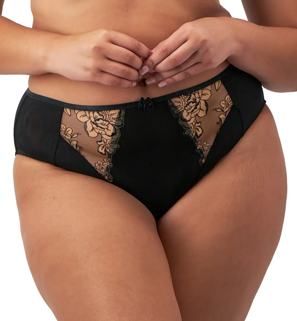 High-Waist Mesh High-Leg Brief Panty