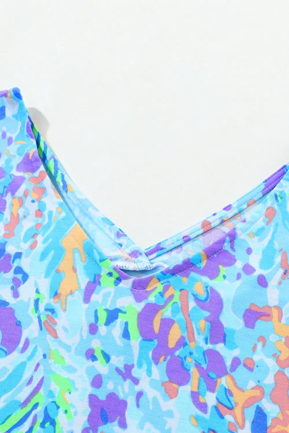 Sky Blue Loose Painted Floral