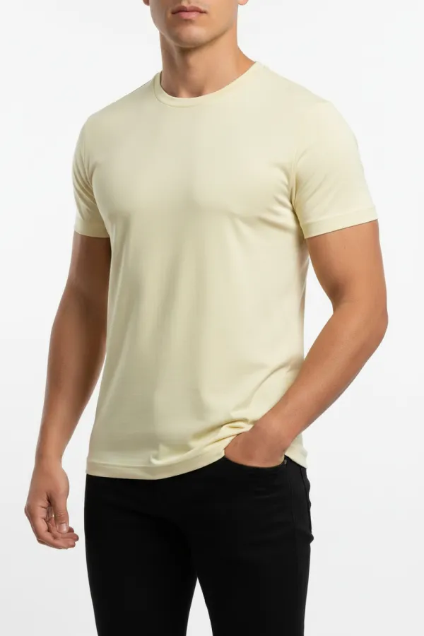 Modern Round Neck Crew Neck Cotton T-Shirt