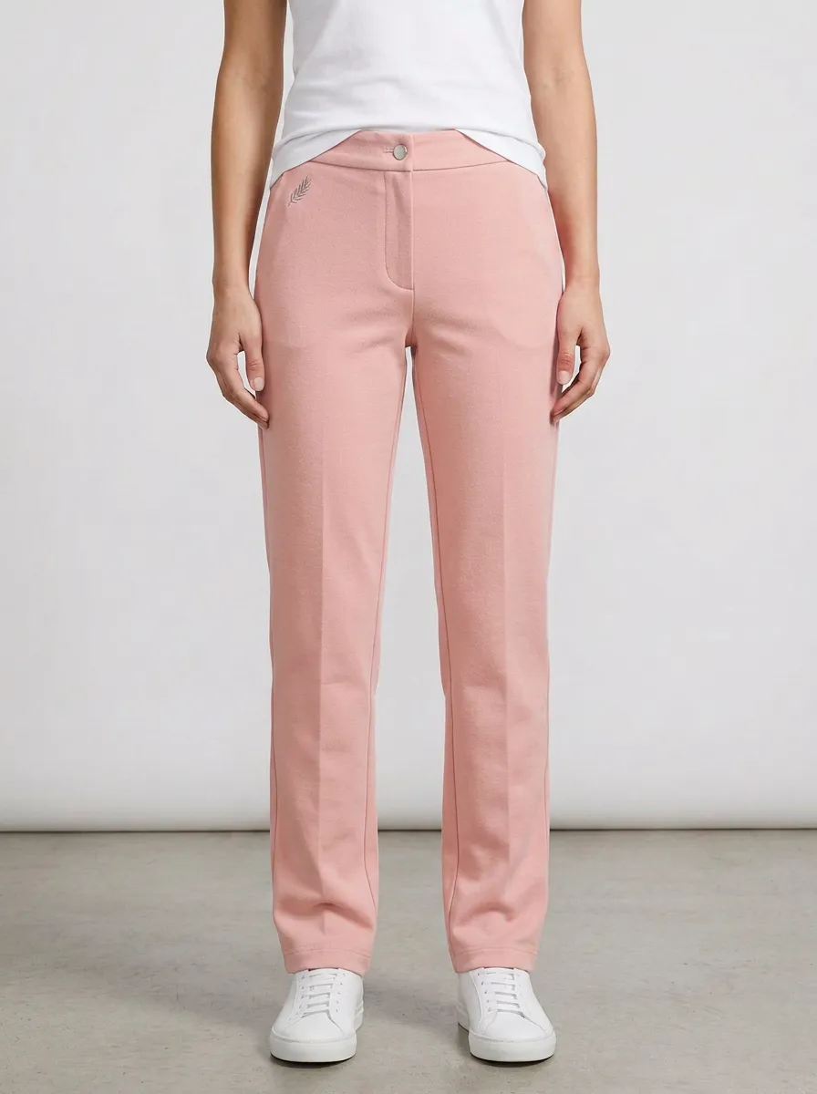 Women's Classic Weekend Leaf Logo Mid Rise Straight Leg Pants