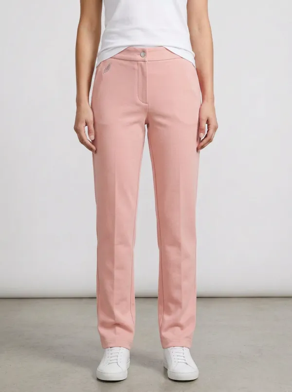 Women's Classic Weekend Leaf Logo Mid Rise Straight Leg Pants
