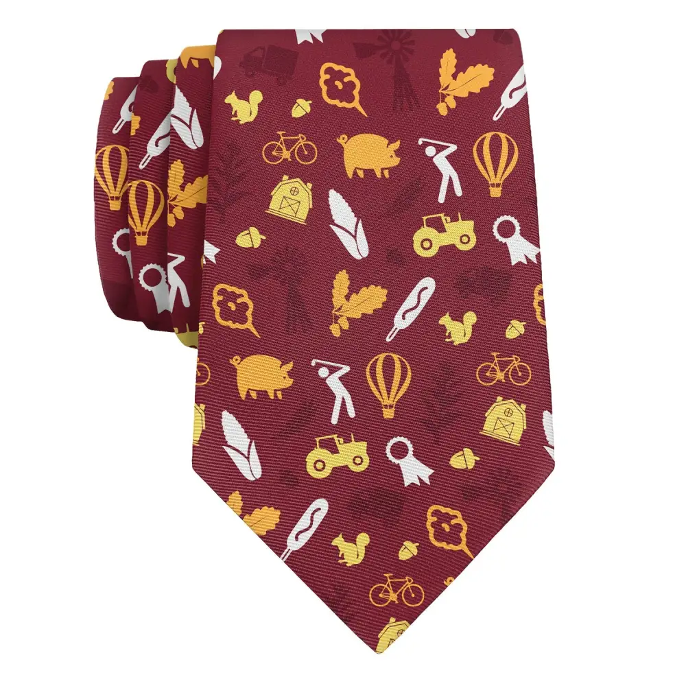 Polished Heritage Emblem Motif Necktie