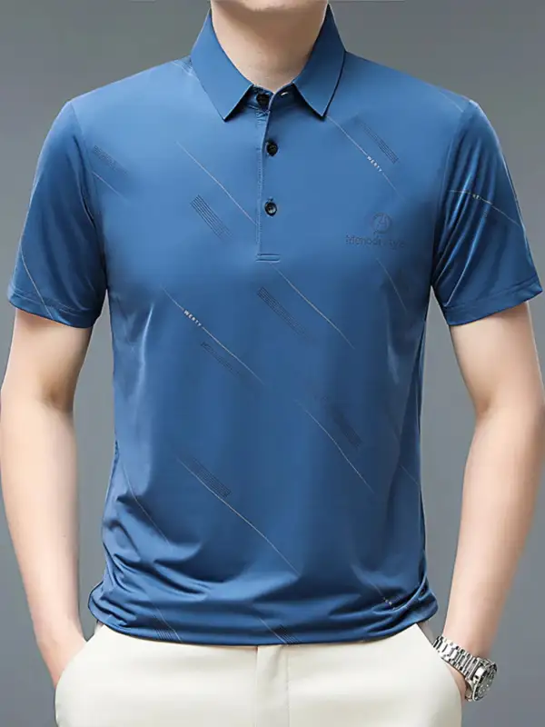 Washed Short Sleeve Collared Polo Shirt