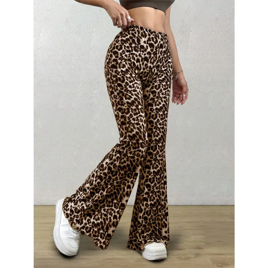Leopard Flare Pants