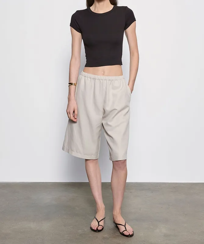 Baby Cropped Tee Black