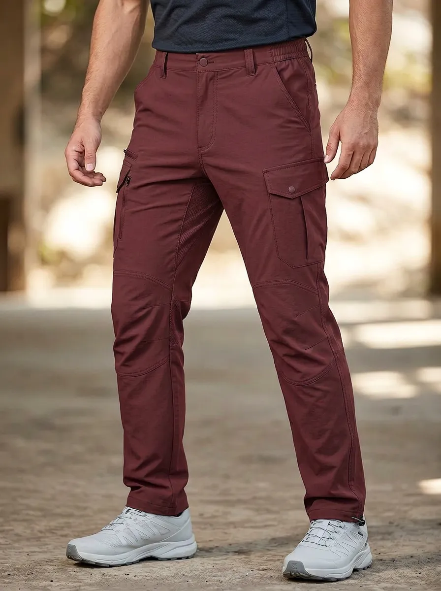 Men's Multi-Pocket Quick-Dry Belted Cargo Pants